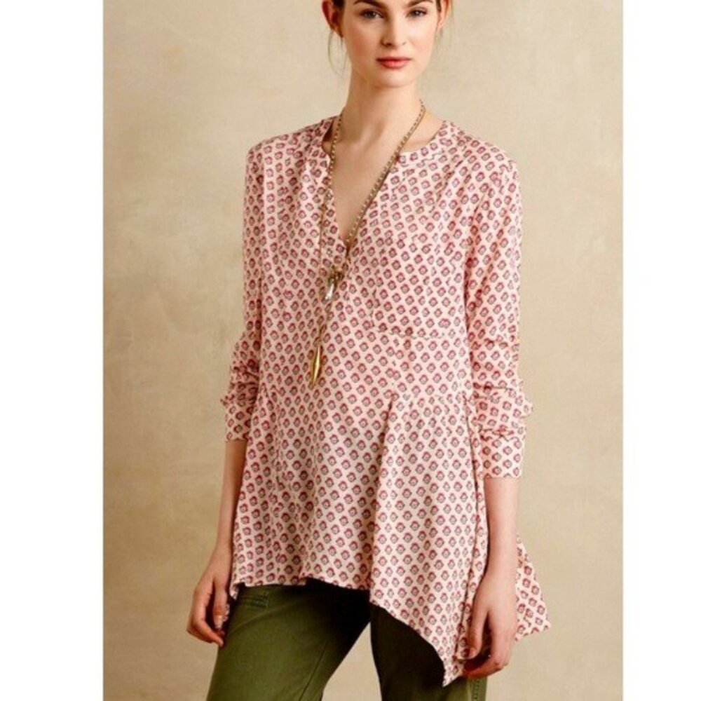 MAEVE by ANTHROPOLOGIE Laiken Henley Blouse